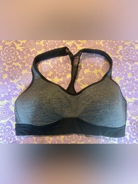 lululemon athletica Gray and Black Racerback Sports Bra